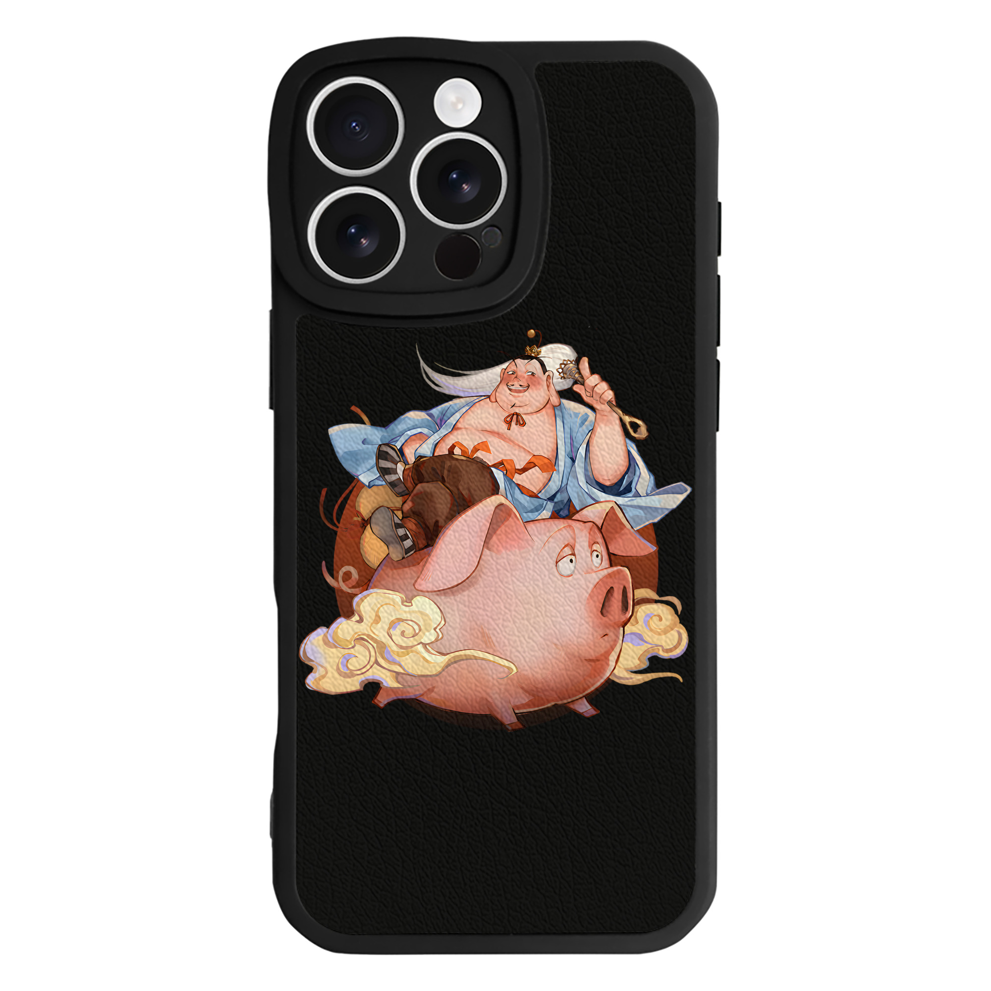 （画像用） Ne Zha 2 ナタ 魔童の大暴れ 【iPhone 16シリーズ対応】シリコンスマホケース（レザー調） 材質：シリコン